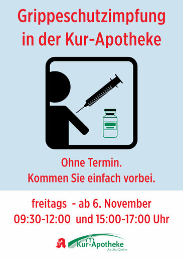 Hinweis zum Beginn der Grippeschutzimpfung am 6. November 2026