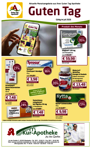 Angebote Kur Apotheke Wiesbaden Juli 2026 Seite 1